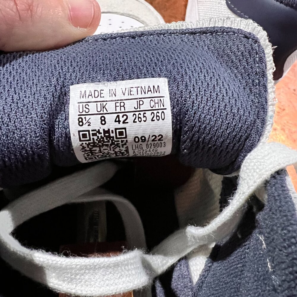 Adidas Nora Shoes | Men's 8.5 | White/Light Blue/Navy - Picture 5 of 7